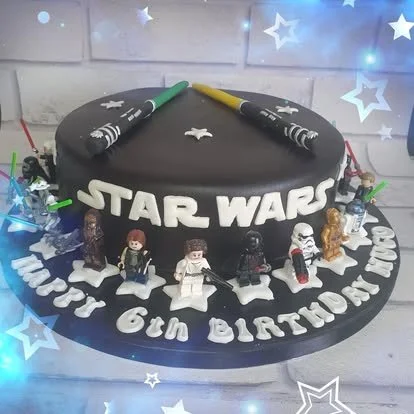 Star Wars children's custom birthday cake Merely Janes Cakes