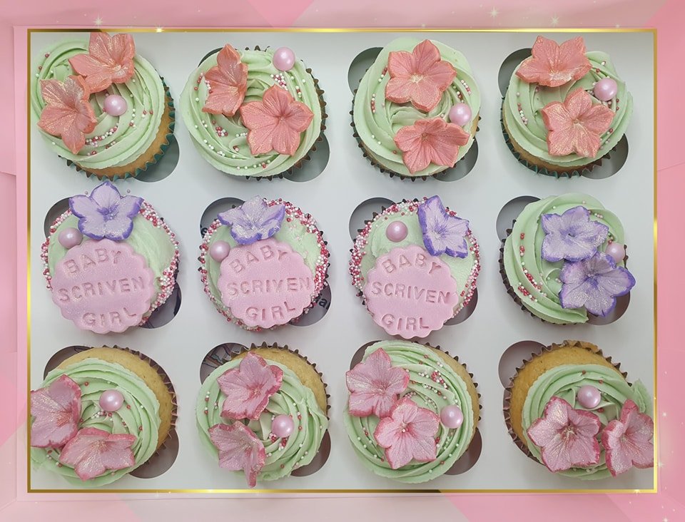 baby girl custom cupcakes Merely Jane's Cakes Margate