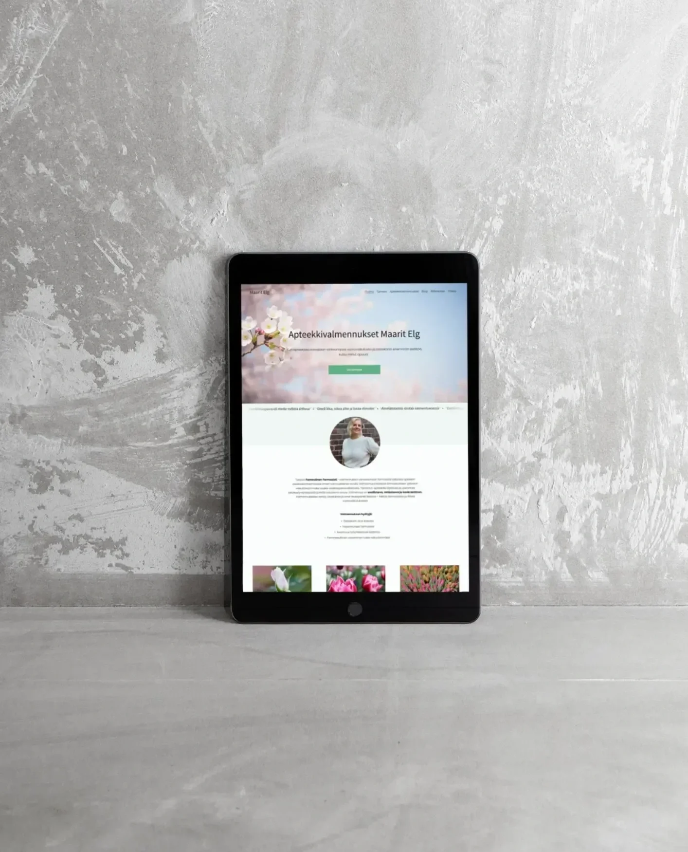 Maarit Elg: Squarespace-verkkosivut