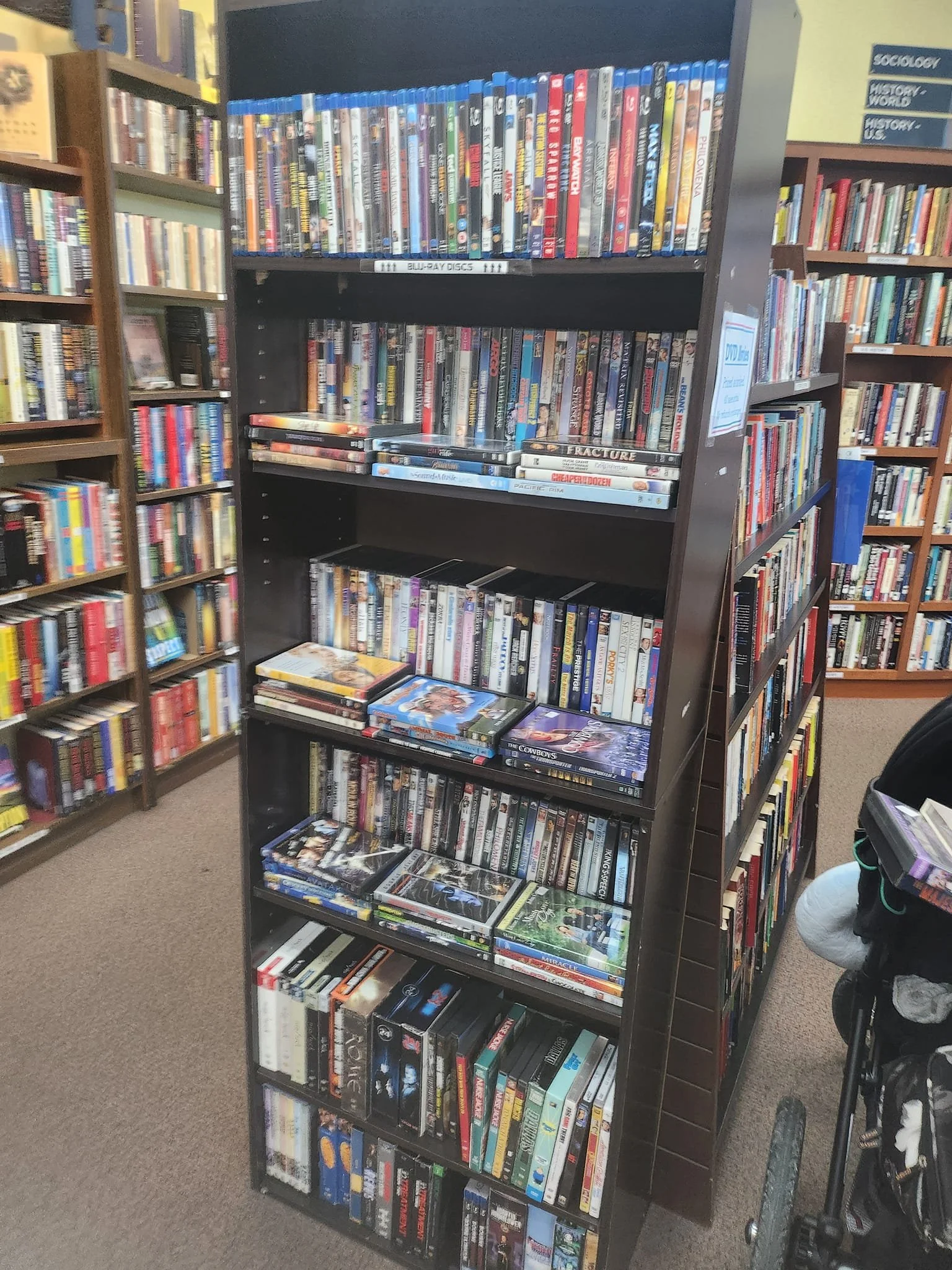 DVDs!  Inventory changes daily.