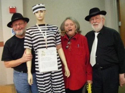 2012-2016 - Friends hosted Author Events.  Paige Turner, the store mannequin, even dressed up as part of a Murder Mystery author event, adding a touch of drama to the bookstore!