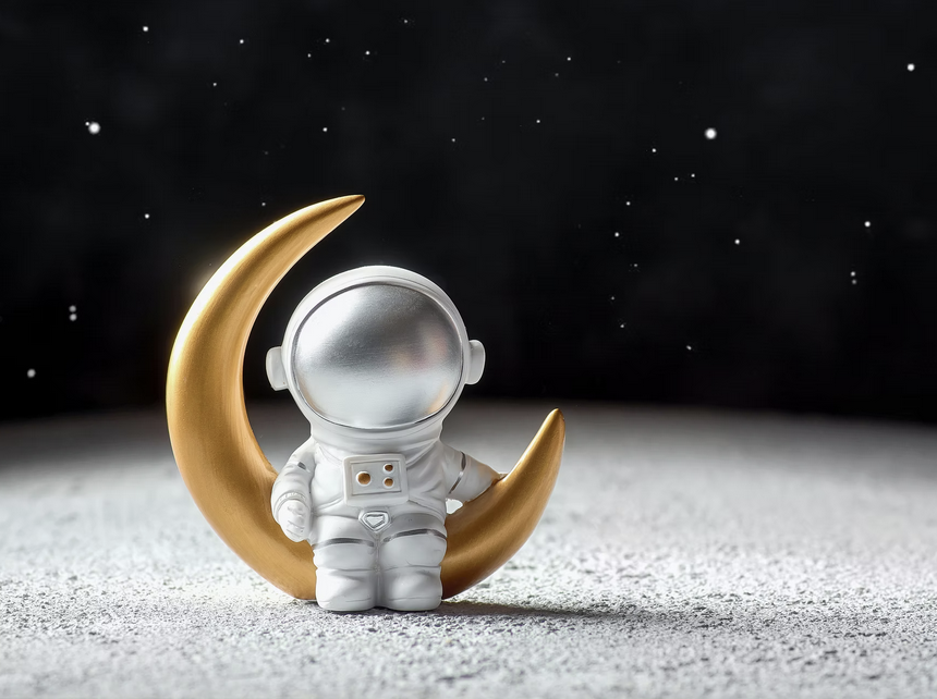 An astronaut still adrift