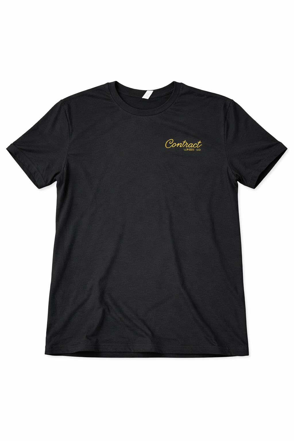 Black Script Contract Lumber Black Tee