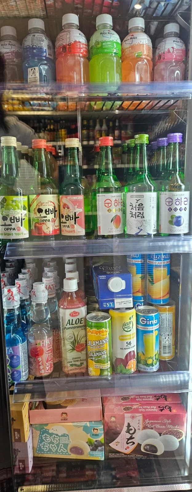 Von koreanischem Soju (alk) bis zu beliebten Fruchtgetränken wie Mogu-Mogu