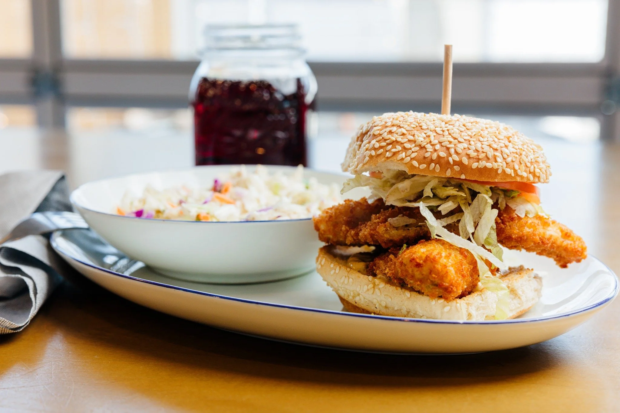 🐟🍻 Fish Friday at Red's 

If you're looking for a Friday fish spot, we've got you covered with our Perch Sandwich, Perch dinner, award-winning Walleye Bites, and Shrimp Linguine. You can also add salmon to any bowl or salad if you're in the mood fo