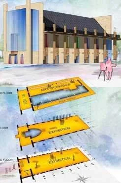 Mixed-use development design by architecture firm in urban setting