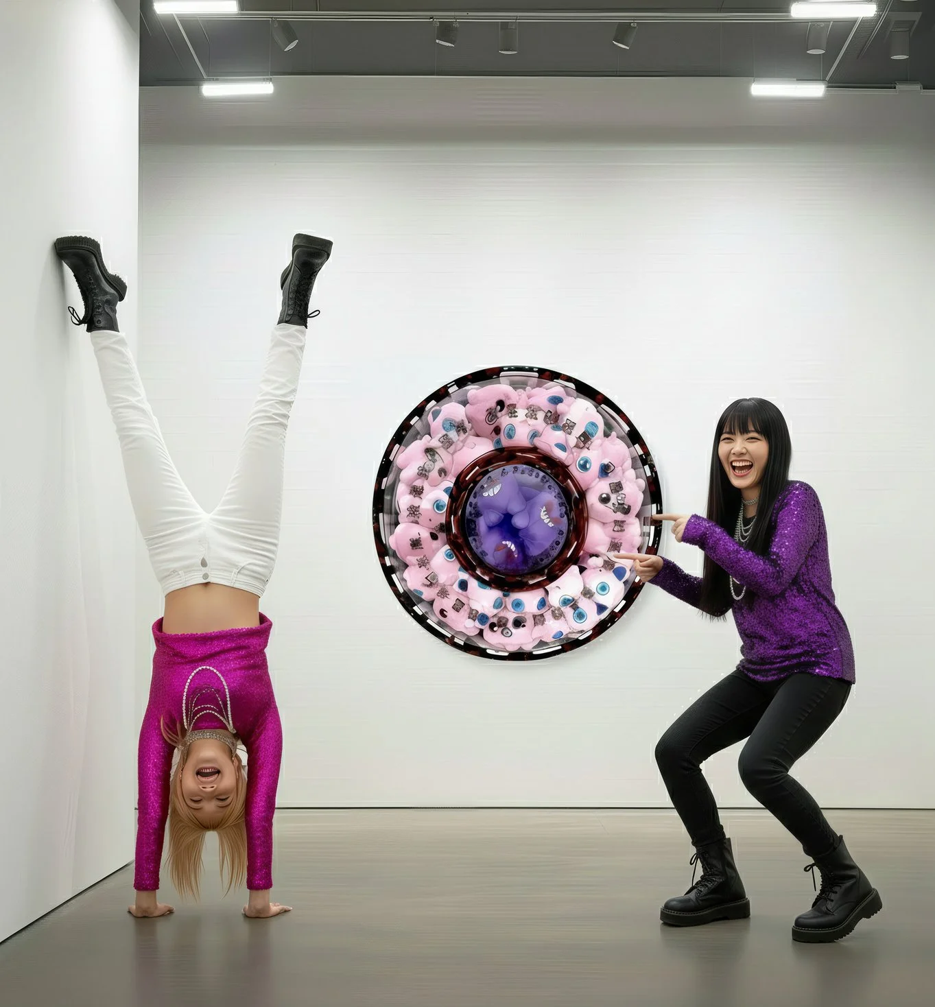 Pink Melody & Purple Shadow Play : Echoes of Kawaii in Plexi-Verse