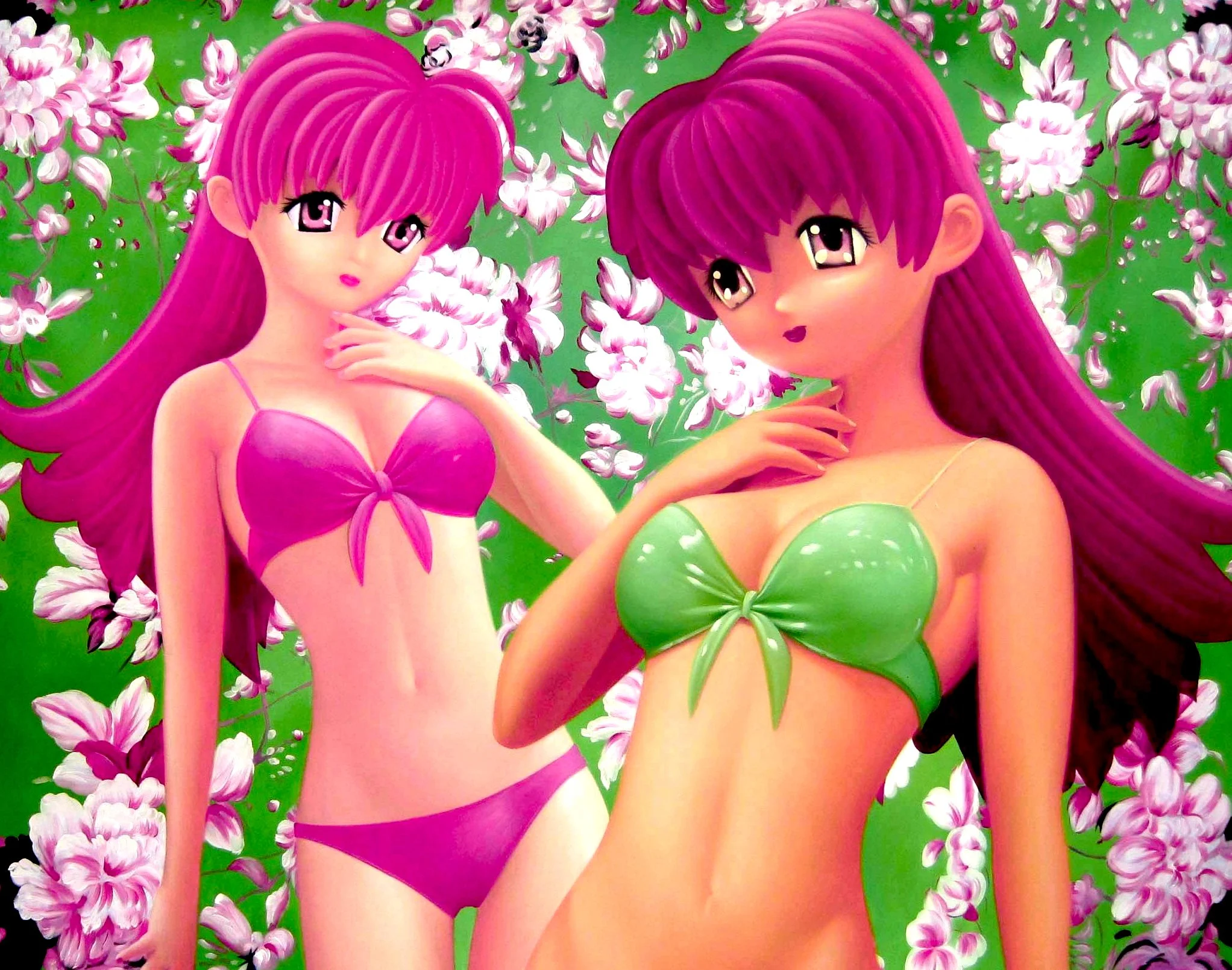 Sonico and Melona : Blooming Temptations on a Kawaii Green Mood