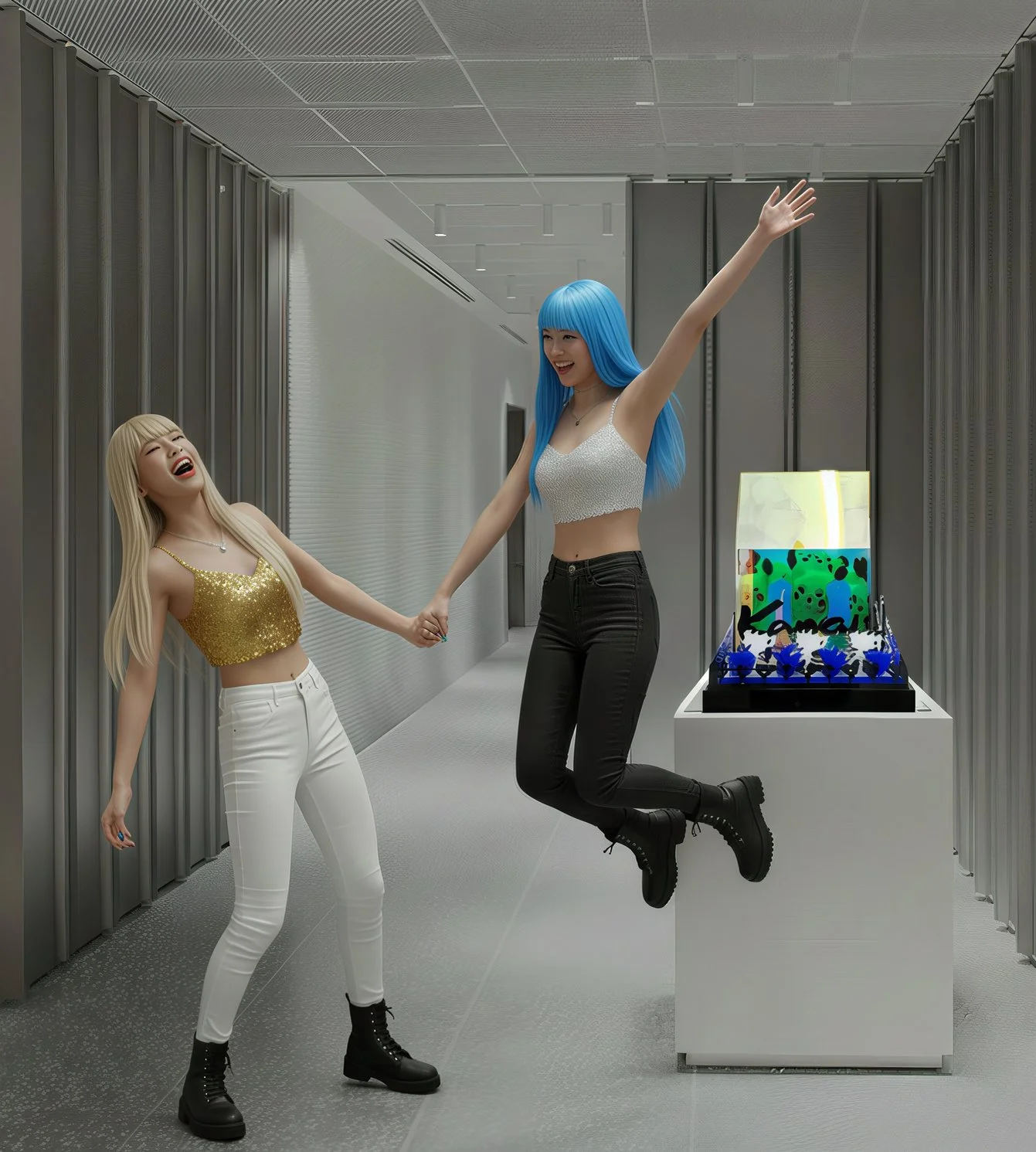 Blue Fantasy : Mudkip and Eevee Kawaii Abode