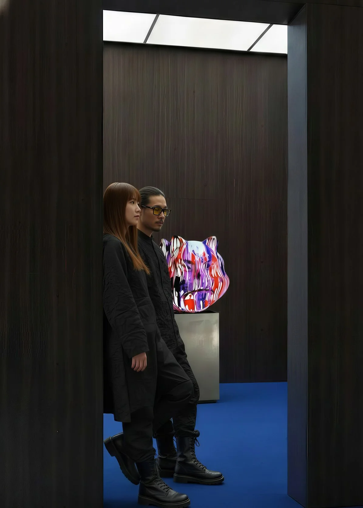 Onmyodo : Samuraicat Submerged in Veils of White, Crimson, Violet, Silver and Black within the Codex of Dualities