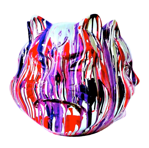 Onmyodo : Samuraicat Submerged in Veils of White, Crimson, Violet, Silver and Black within the Codex of Dualities