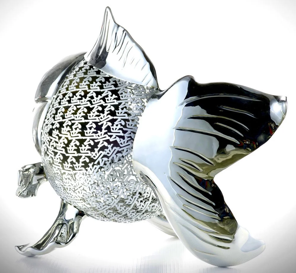 Petite Nishikigoi Elegance in Metal Silver : Mizu no Kasai Whispers