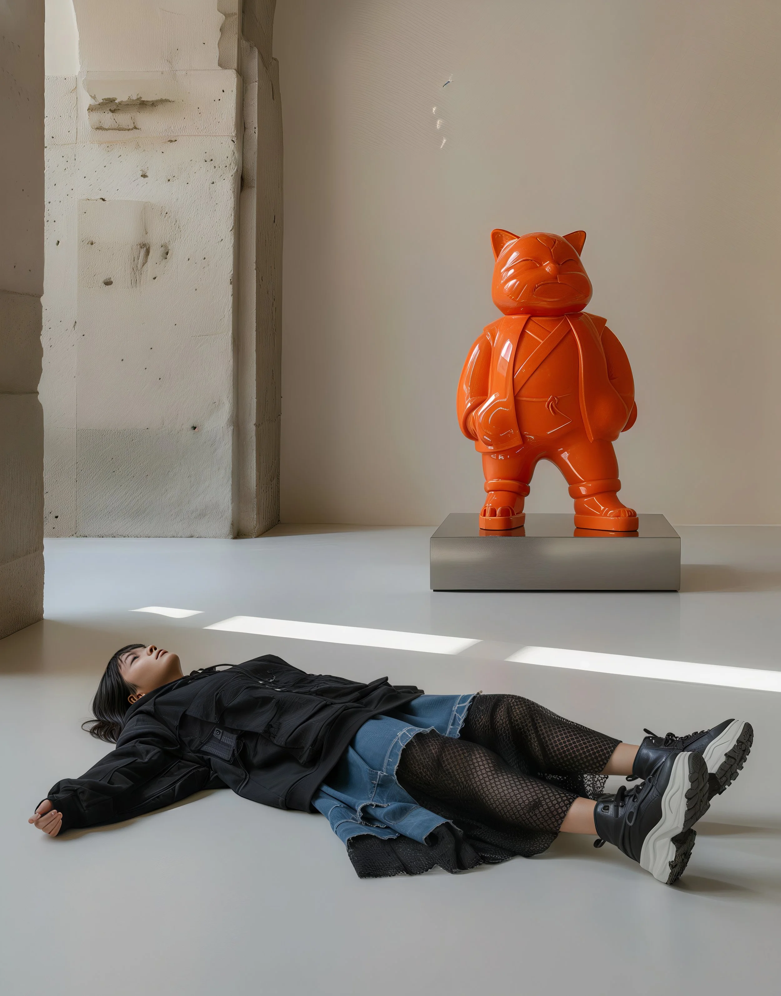 Urbancat Magnifico: Orange Metropolis Muse