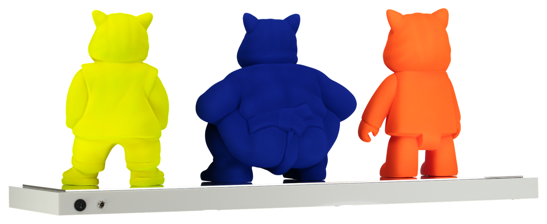 Trilogy Robotcat Orange, Sumocat Blu, Urbancat Yellow : Feline Metropolis