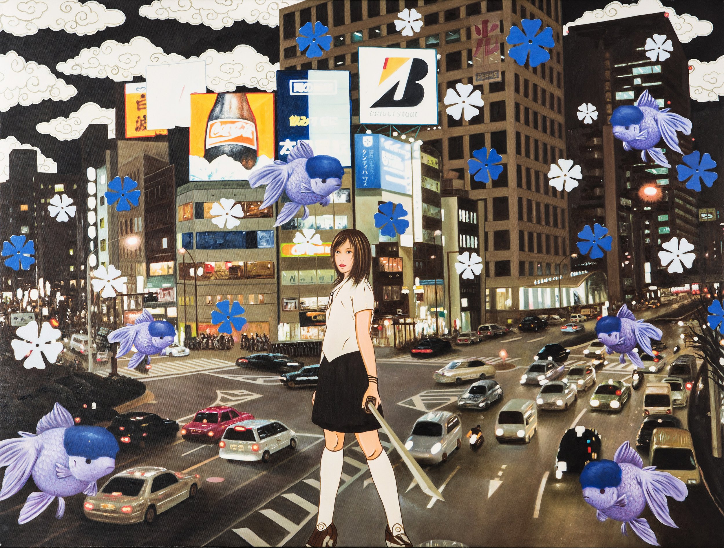 Purple Twilight Ballet: Orchids and Shadows in Battle Symphony