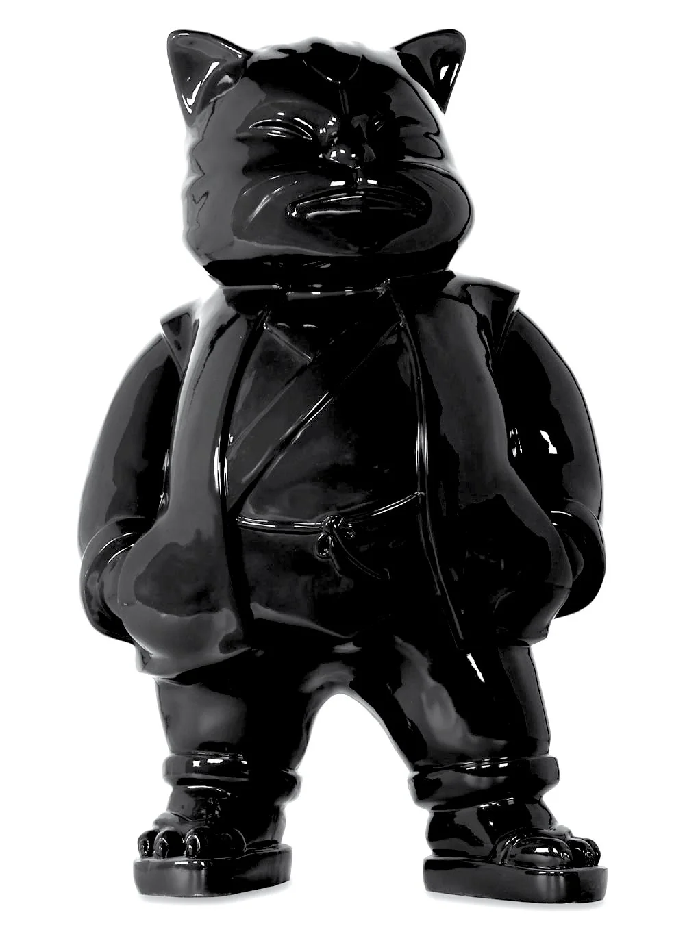 Urbancat Elegance: Black Metropolis Muse