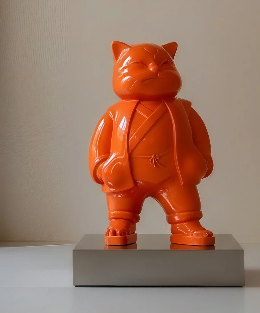 Urbancat Magnifico: Orange Metropolis Muse