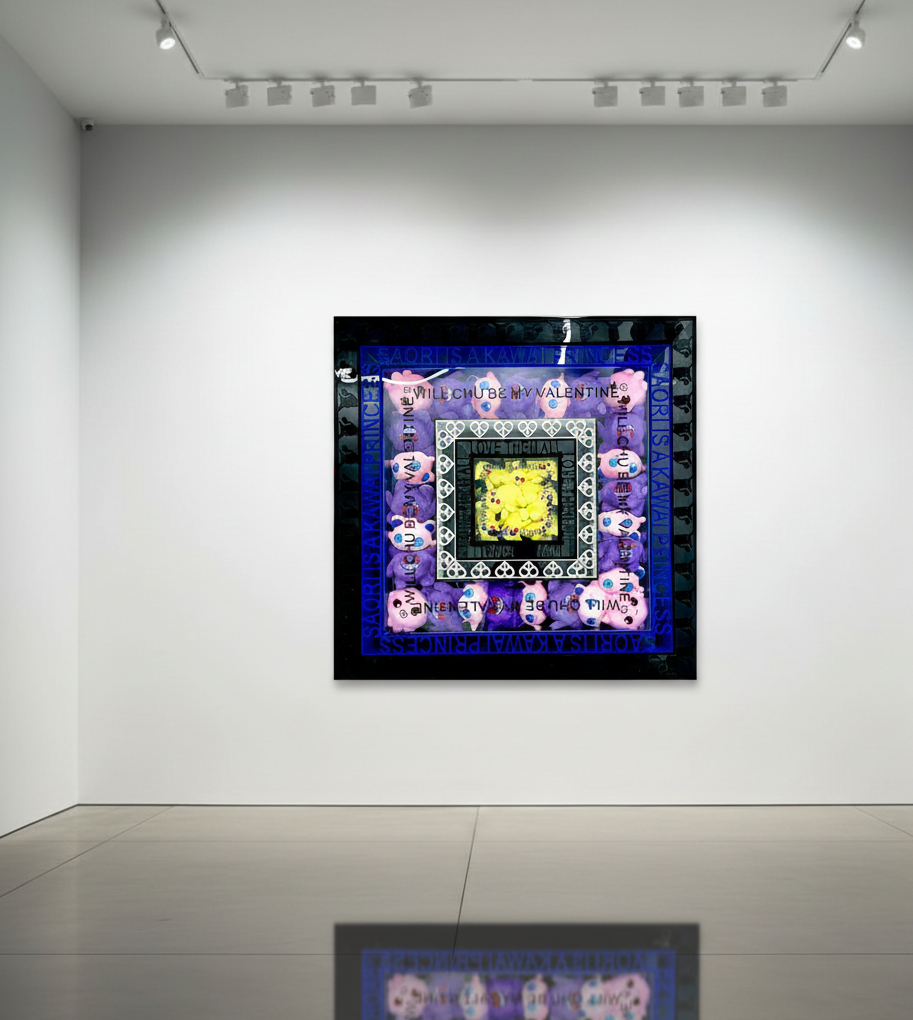 Mystic Purple, Soft Pink, Electric Yellow : Whimsical Palette in Plexi-Square