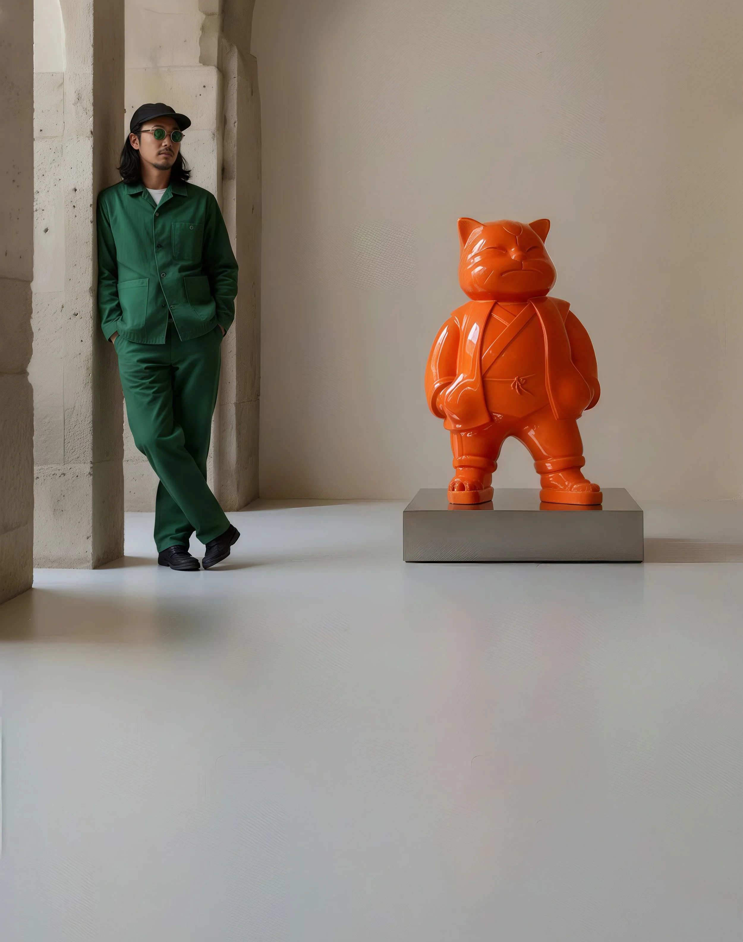 Urbancat Magnifico: Orange Metropolis Muse