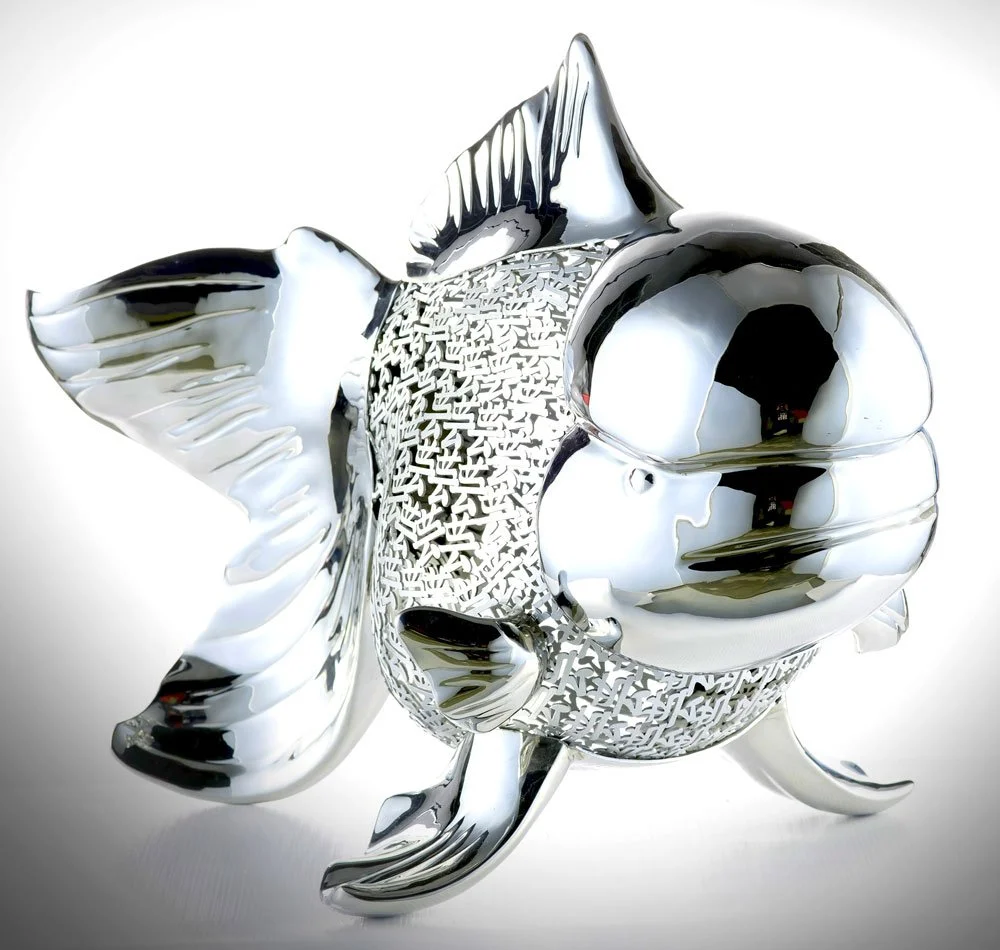 Petite Nishikigoi Elegance in Metal Silver : Mizu no Kasai Whispers