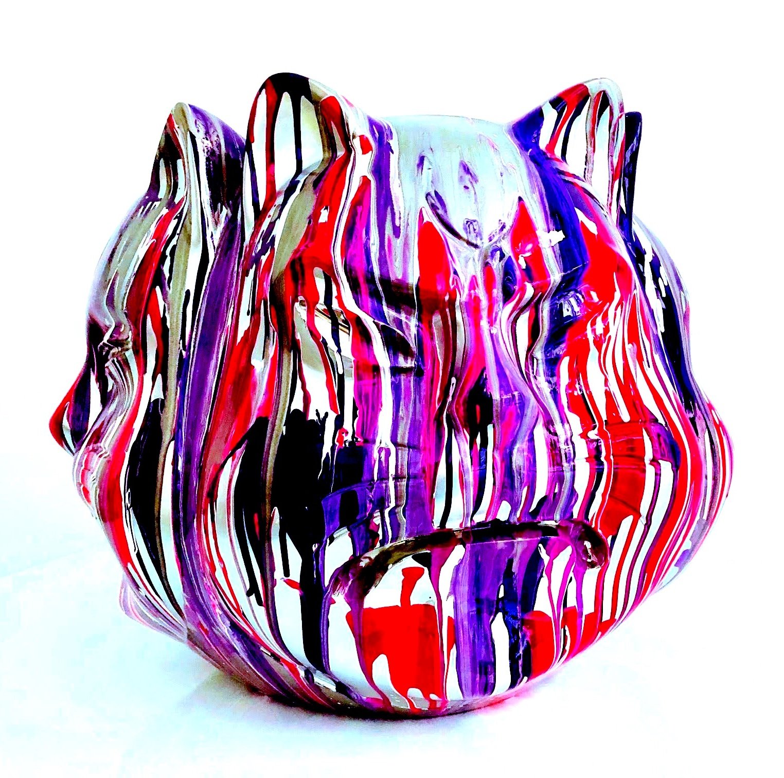 Onmyodo : Samuraicat Submerged in Veils of White, Crimson, Violet, Silver and Black within the Codex of Dualities