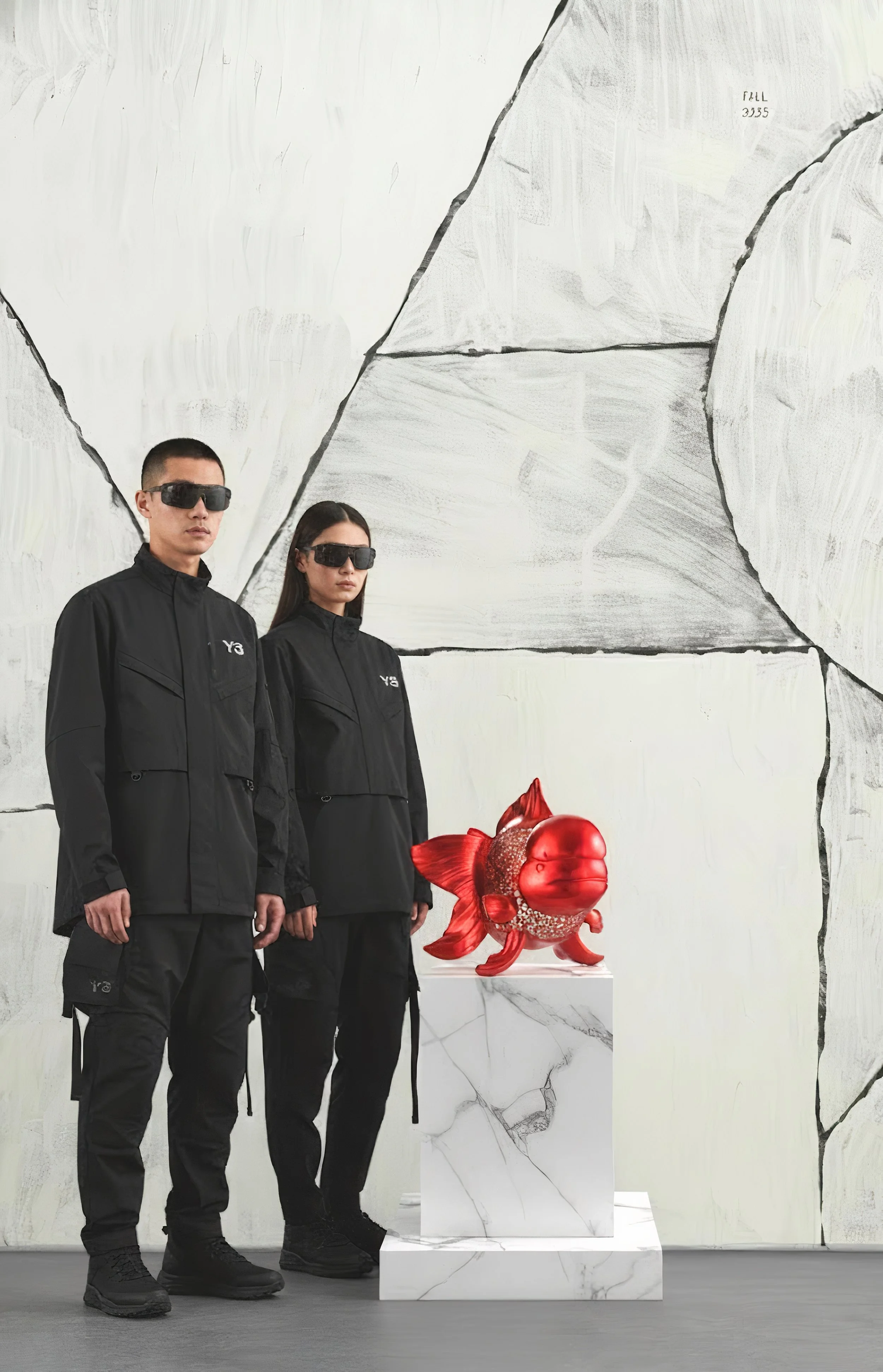 Petite Nishikigoi Elegance in Metal Red: Mizu no Kasai Whispers