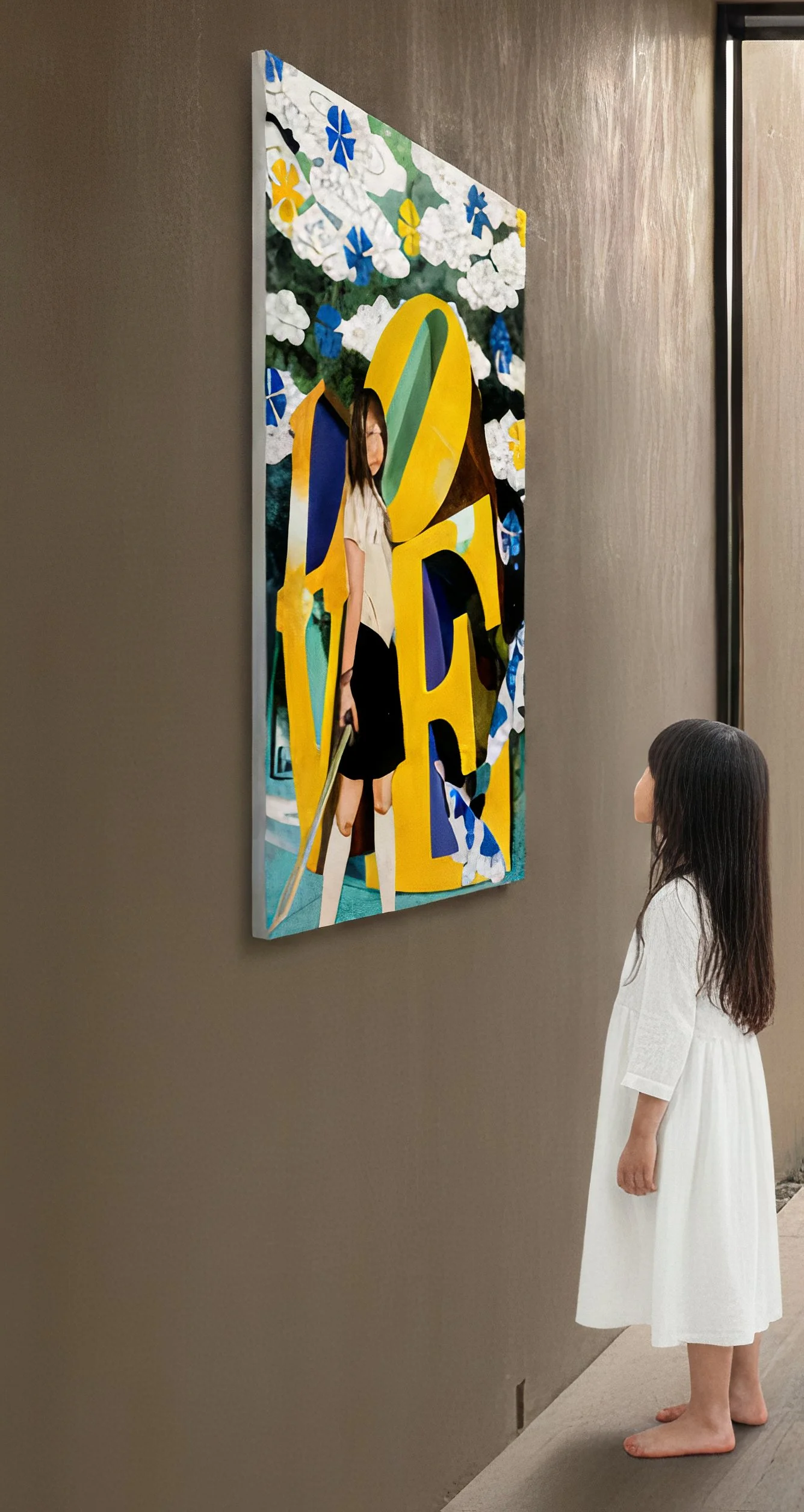 Nocturnal Embrace of Yellow & Blue LOVE:Solar Serenade