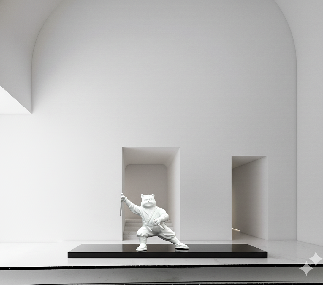 The Enigmatic Journey of Ninjacat: White Stealthy Whiskers