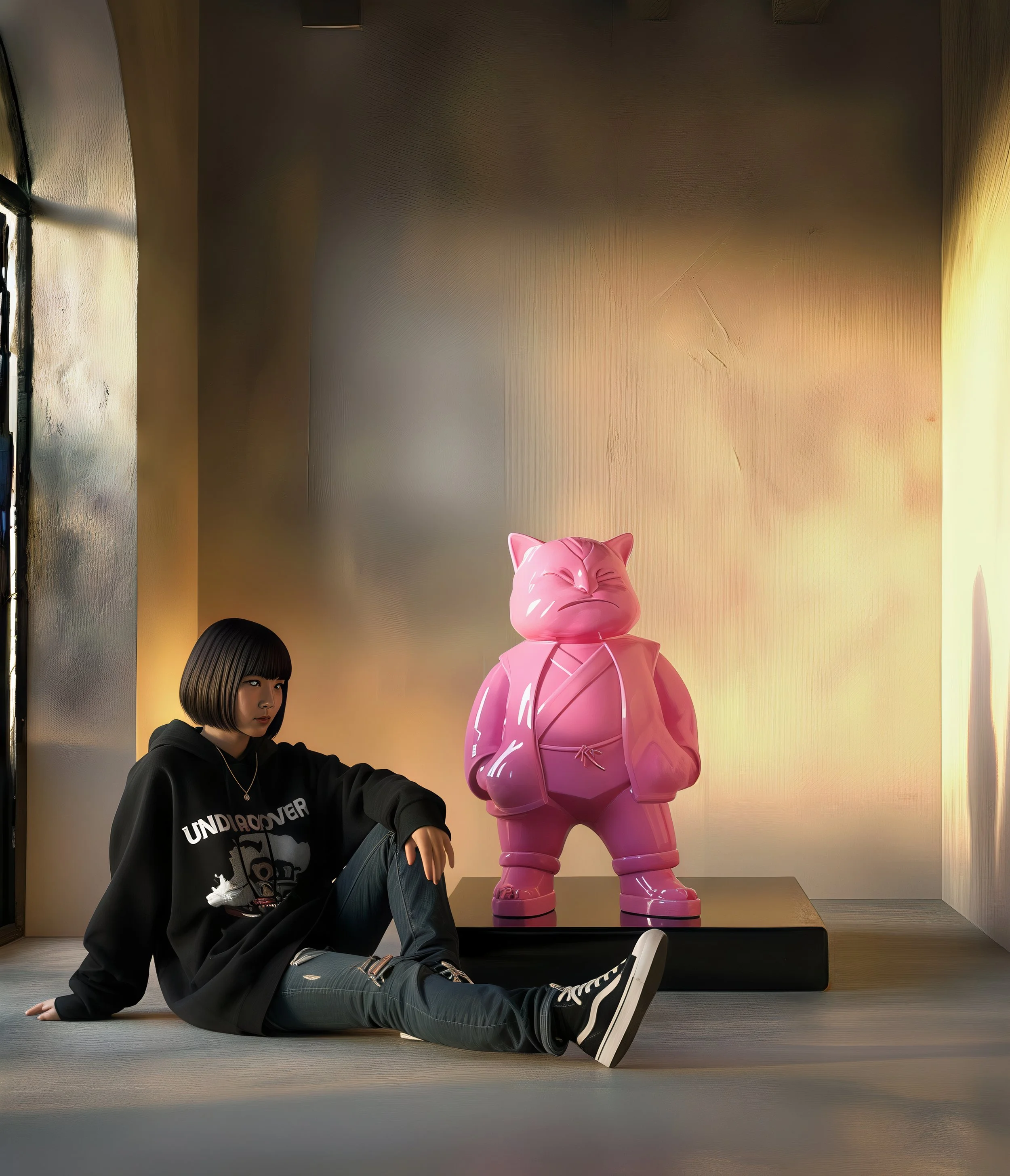 Urbancat Elegance: Candy Metropolis Muse