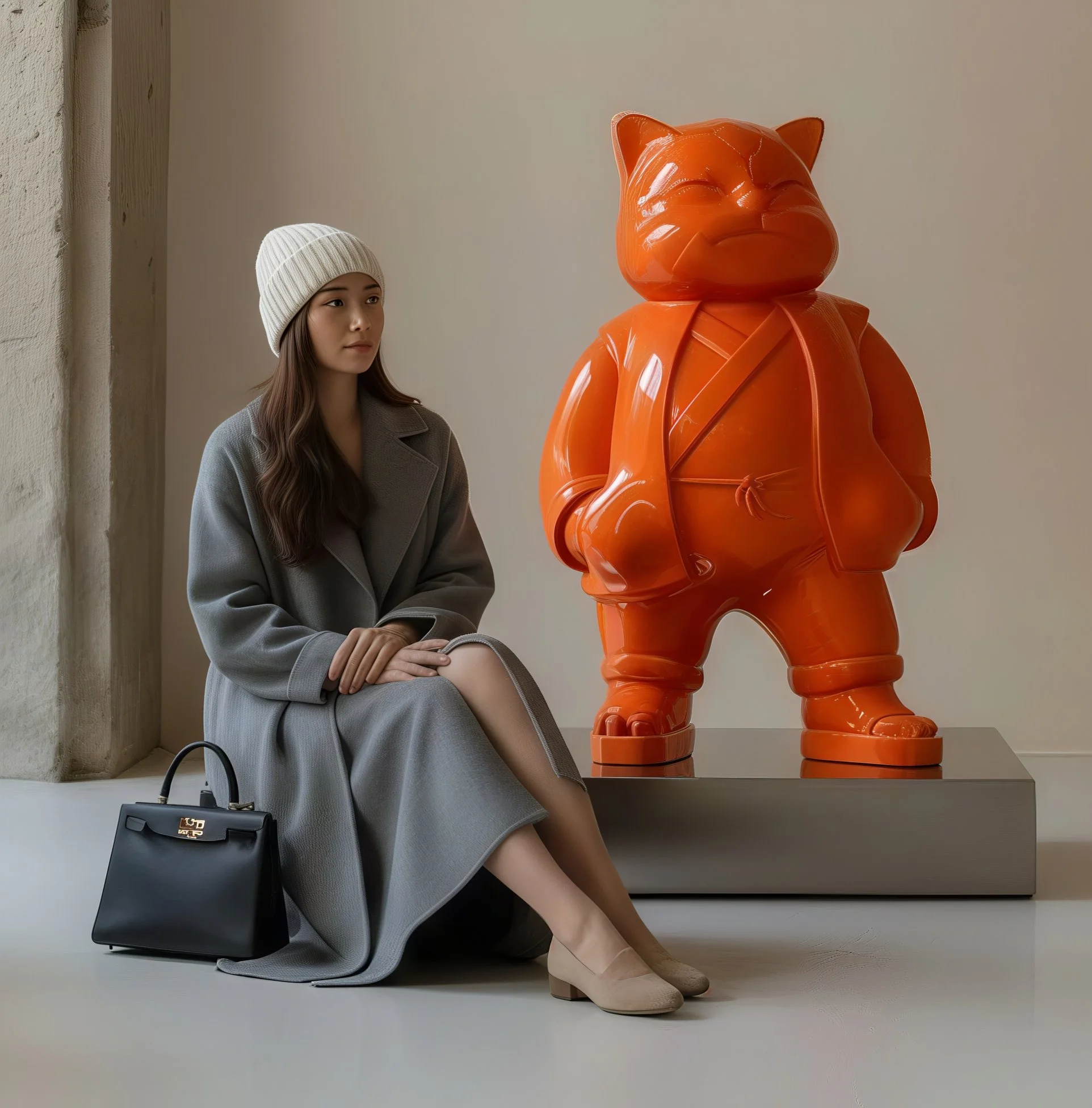 Urbancat Magnifico: Orange Metropolis Muse