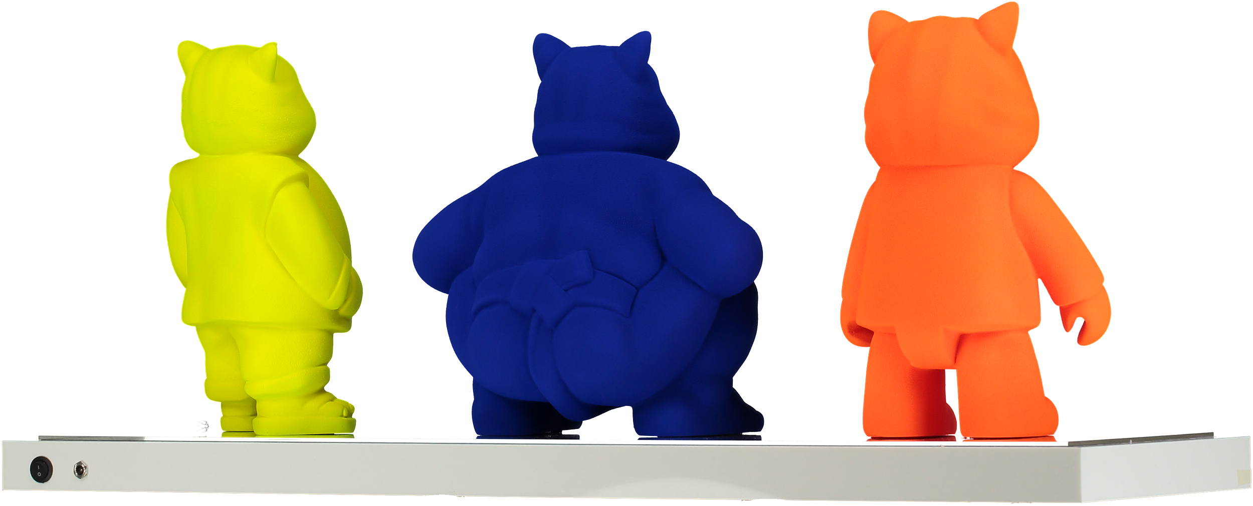 Trilogy Robotcat Orange, Sumocat Blu, Urbancat Yellow : Feline Metropolis