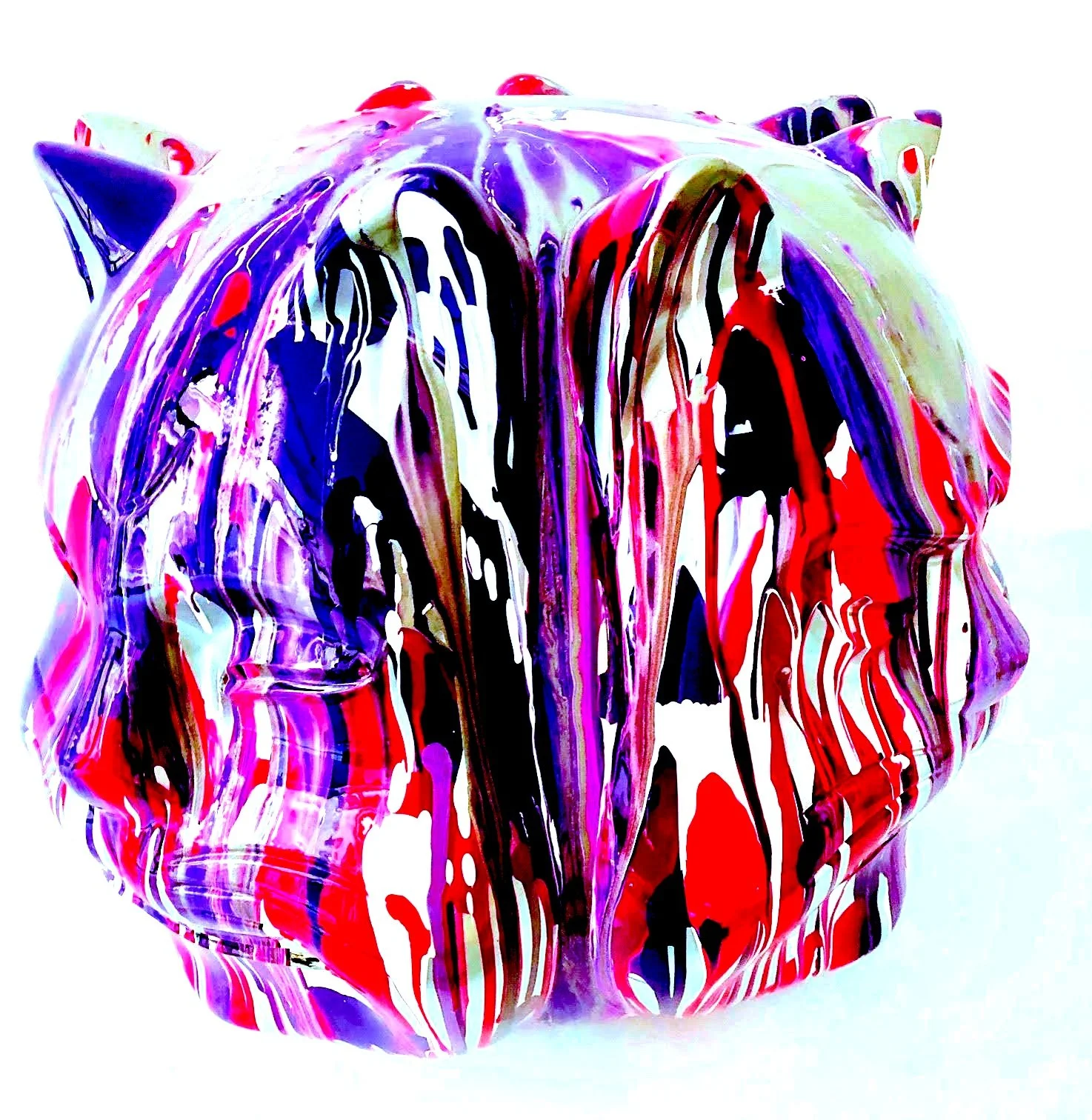 Onmyodo : Samuraicat Submerged in Veils of White, Crimson, Violet, Silver and Black within the Codex of Dualities