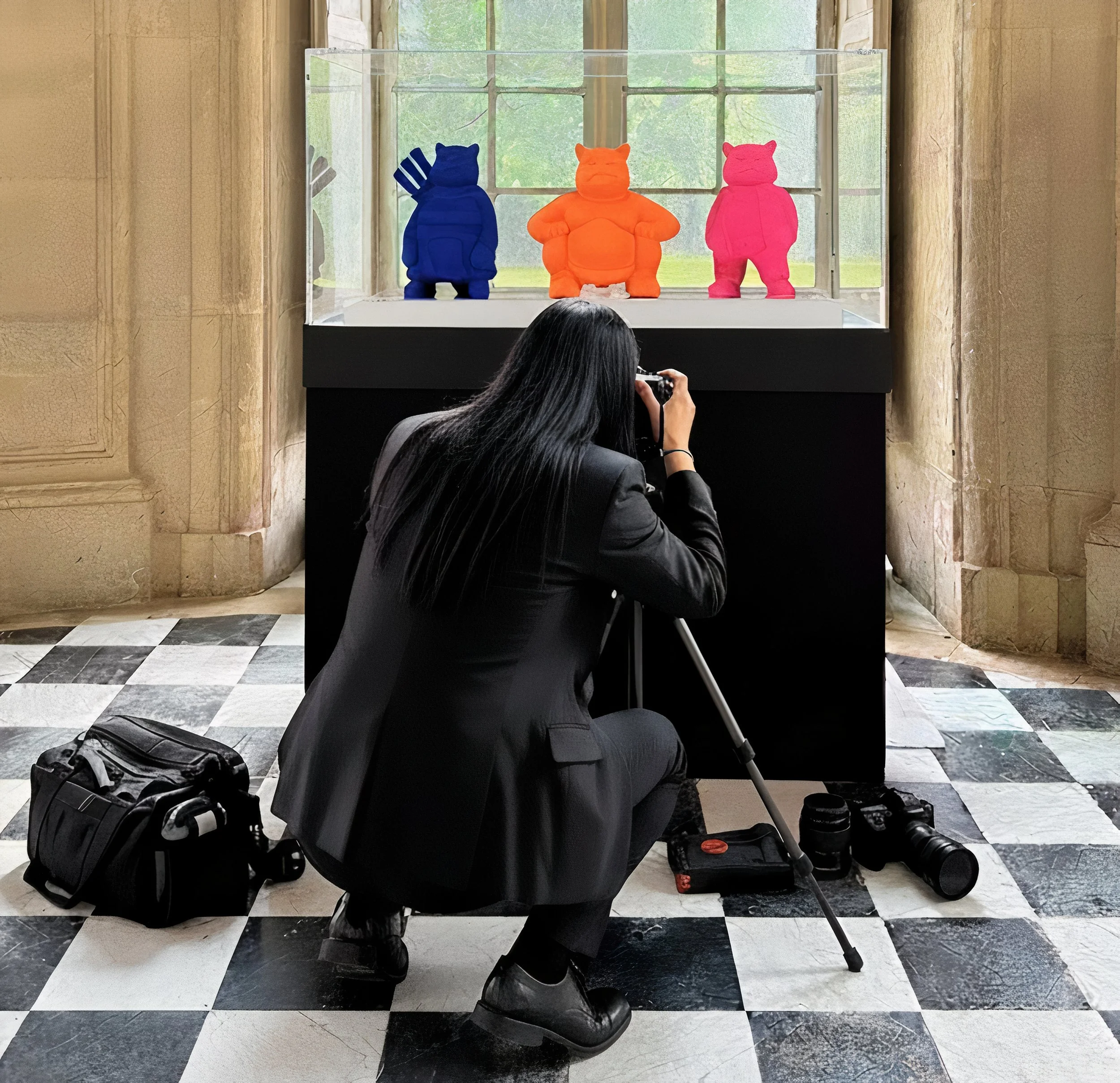 Trilogy Samuraicat Blu, Sumocat Orange, Urbancat Pink : Feline Odyssey