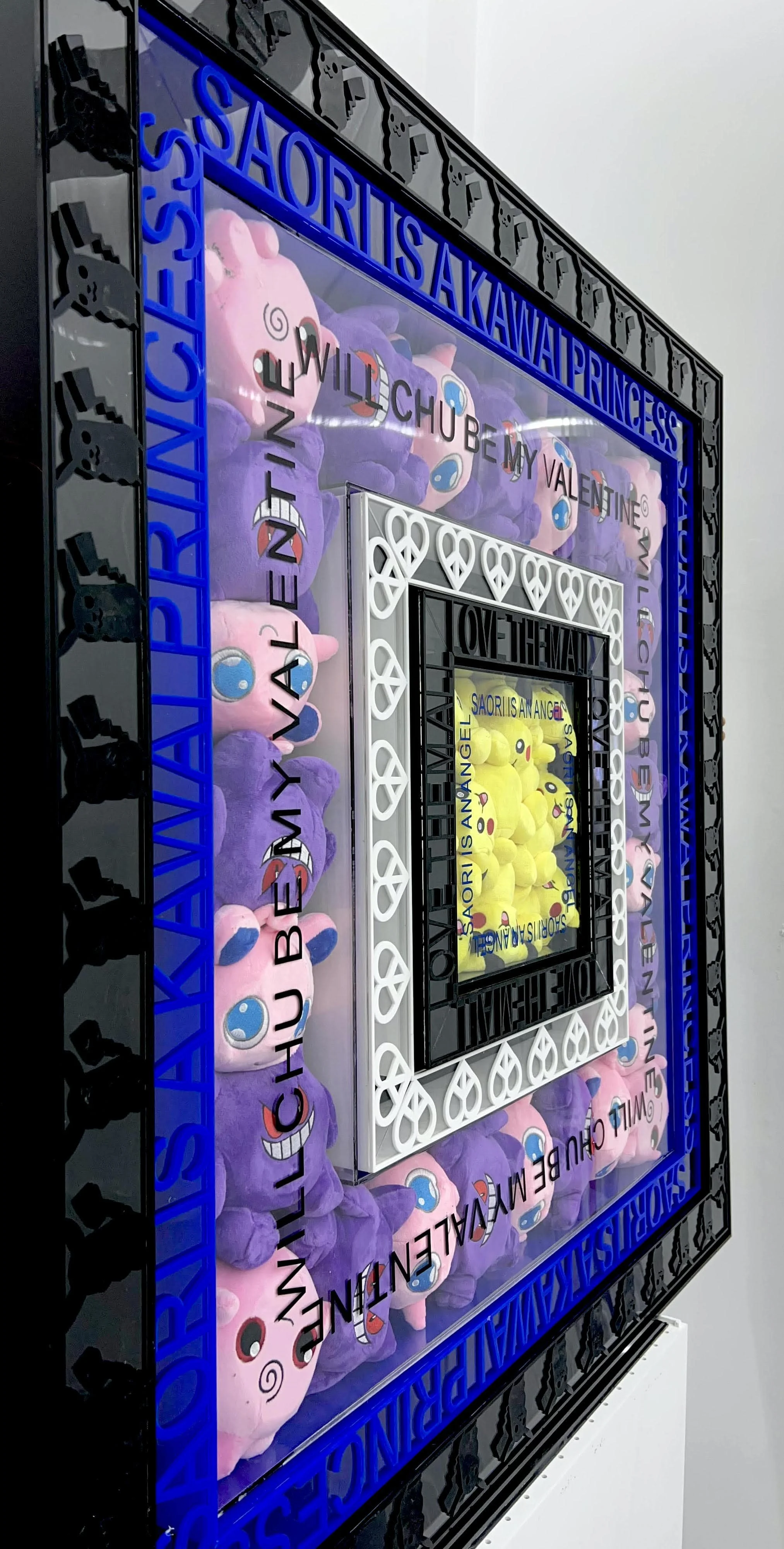 Mystic Purple, Soft Pink, Electric Yellow : Whimsical Palette in Plexi-Square