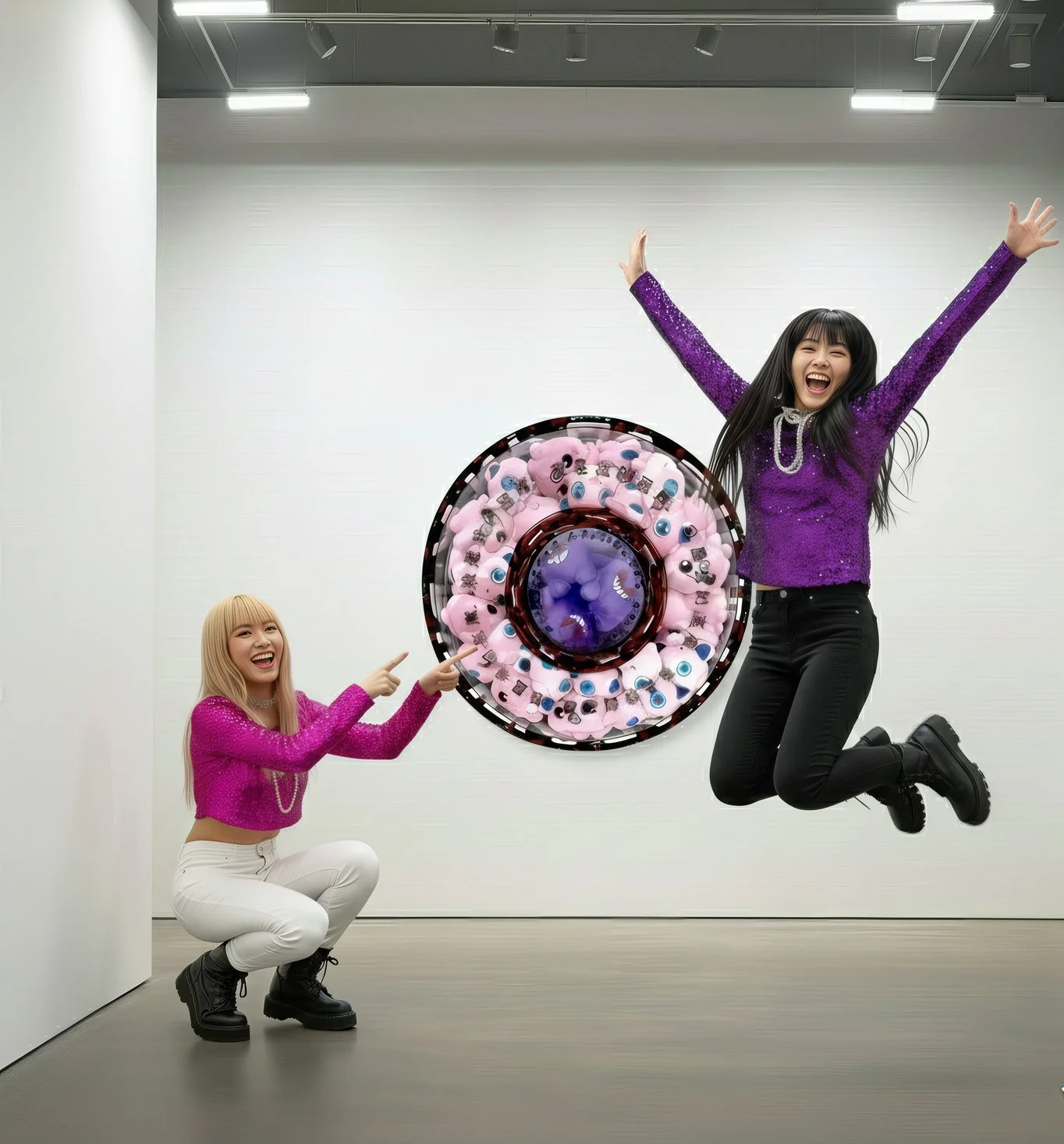 Pink Melody & Purple Shadow Play : Echoes of Kawaii in Plexi-Verse