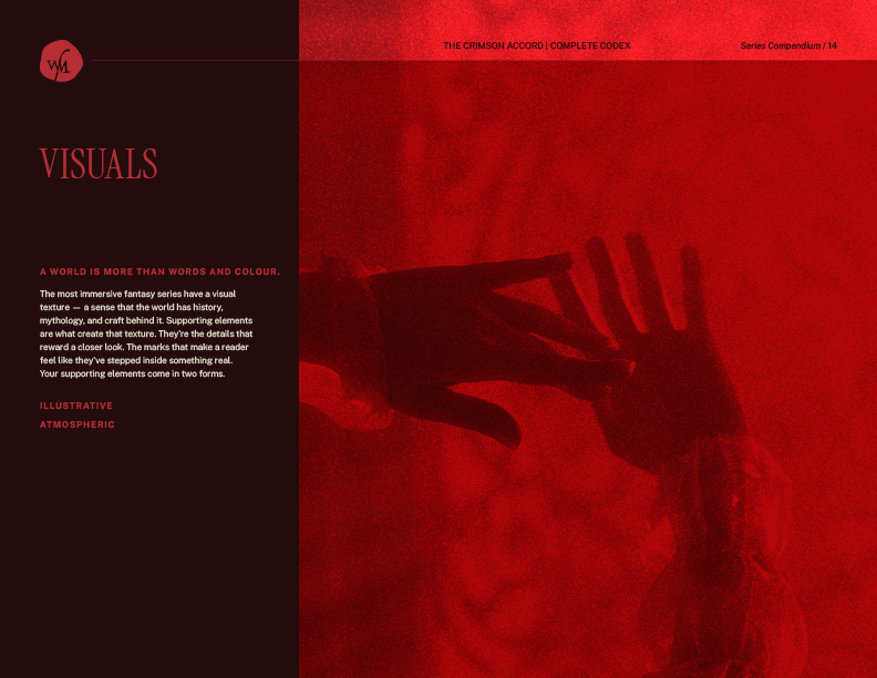 Red background with black and red text and graphics, including a hand holding a comb and a blurred face with makeup.