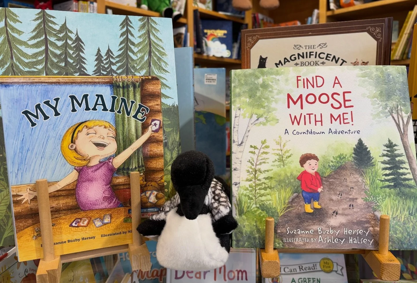 We&rsquo;re thrilled to have two of @suzannebuzbyhersey books back in stock!! We adore our Maine authors! 

#maineauthors 
#mainewriters