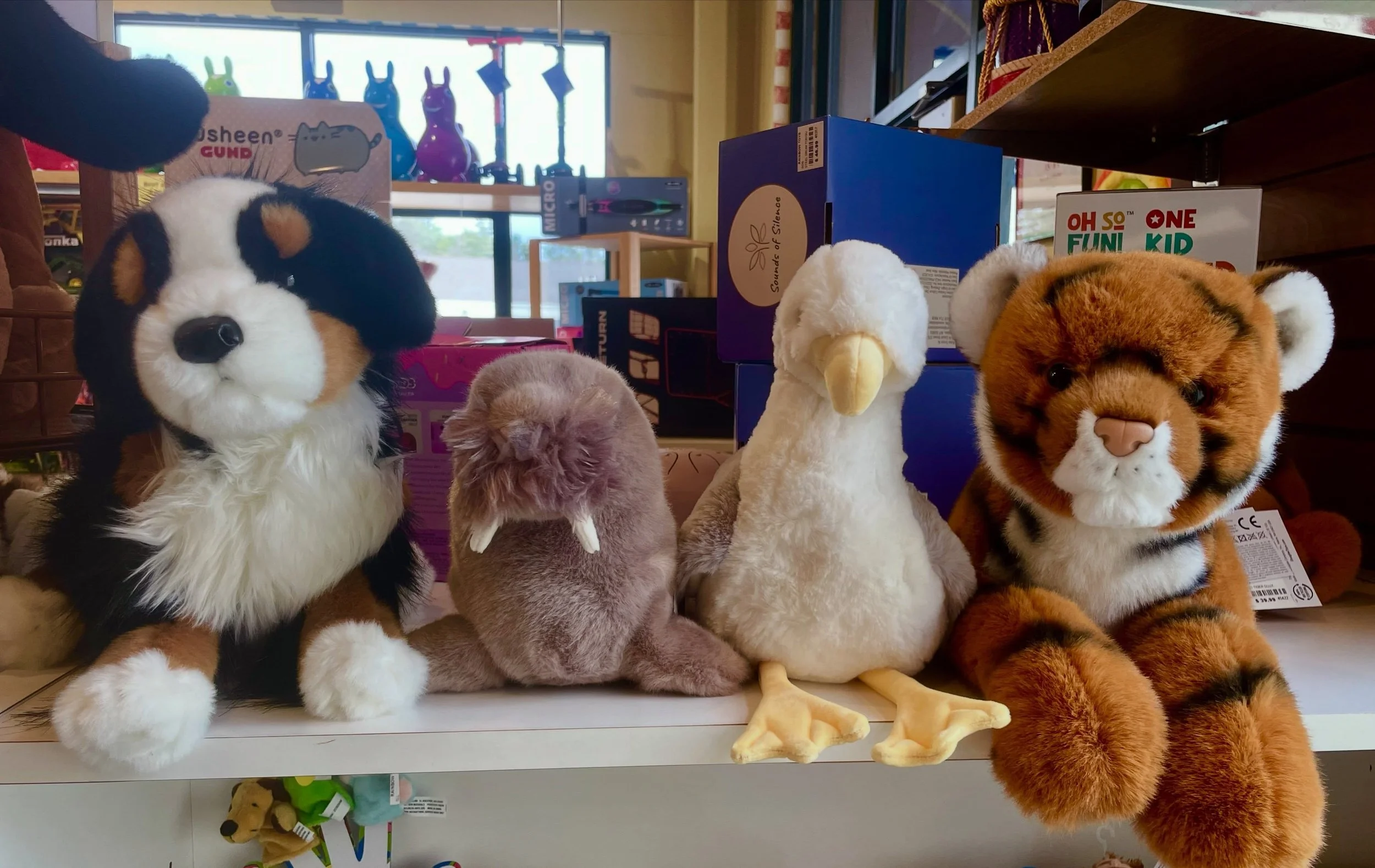 It&rsquo;s a real zoo in here! Come by this weekend to check out all the new Douglas stuffed animals we got!