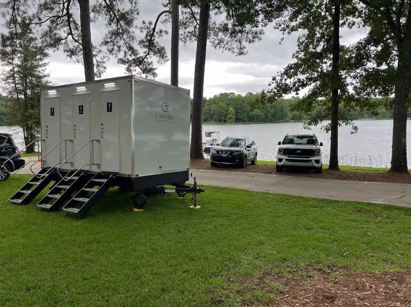 Luxury restroom rentals serving the Birmingham, Mountain Brook, Homewood, Vestavia Hills, Hoover, Trussville, Gardendale, Pelham, Helena, Chelsea, Leeds, Moody, Oxford, Tuscaloosa, Auburn, Huntsville, and Montgomery areas 