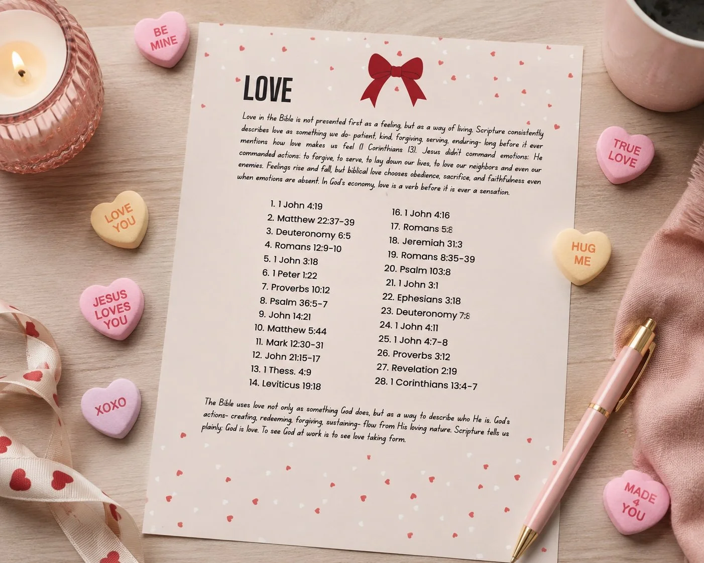 Love: A 28-Day Scripture Writing Plan