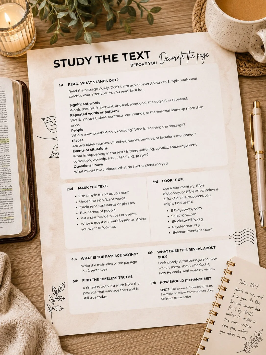 Study the Text Before You Decorate the Page