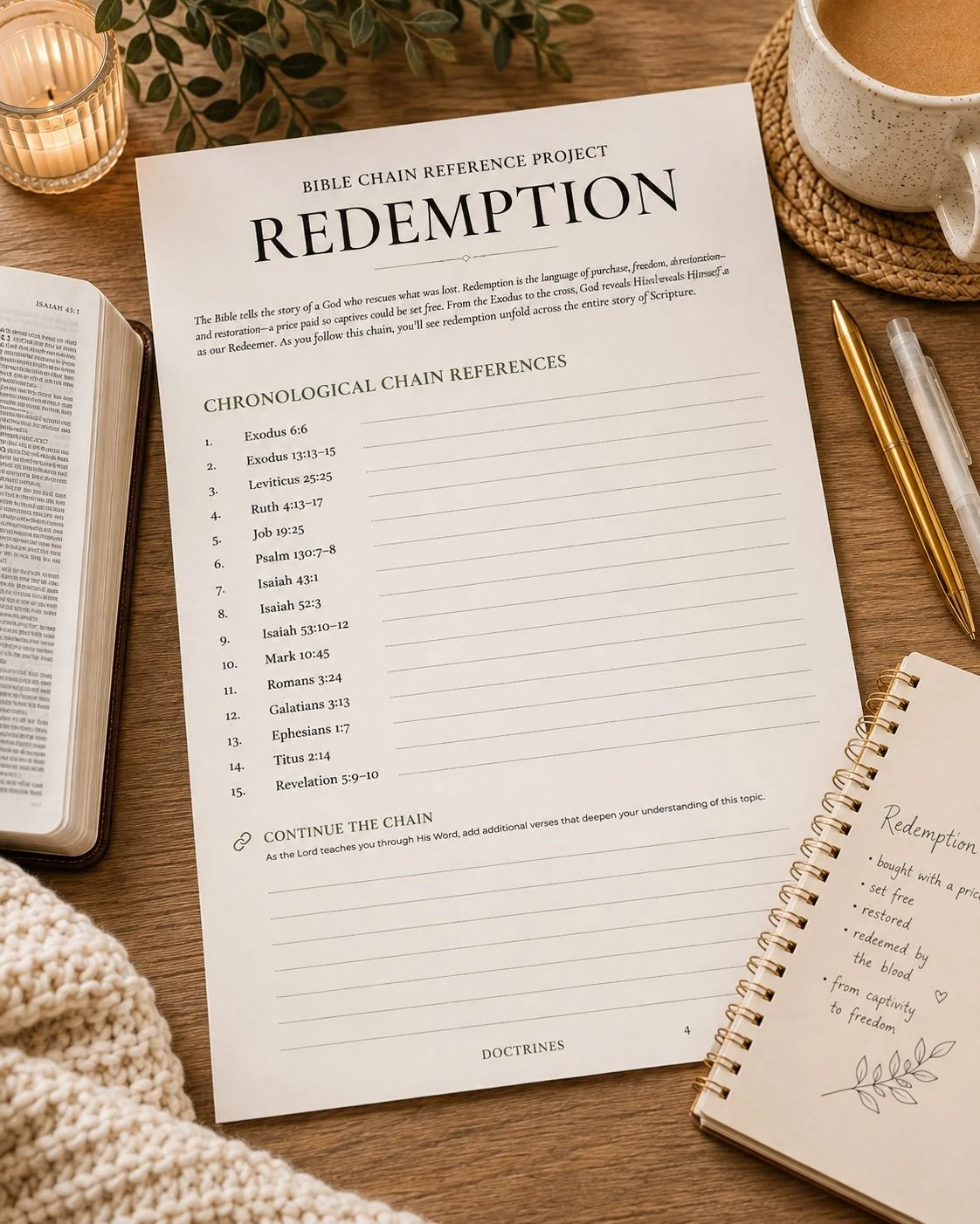 Redemption Bible Chain Reference (Sample)