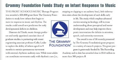 Grammy Foundation Funds Study On Infant Response To Music