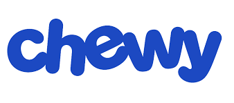 The logo for Chewy with blue text on a white background.