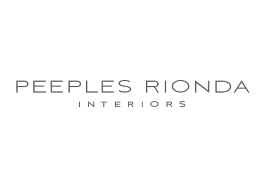 Logo for Peeples Rionda Interiors on a white background