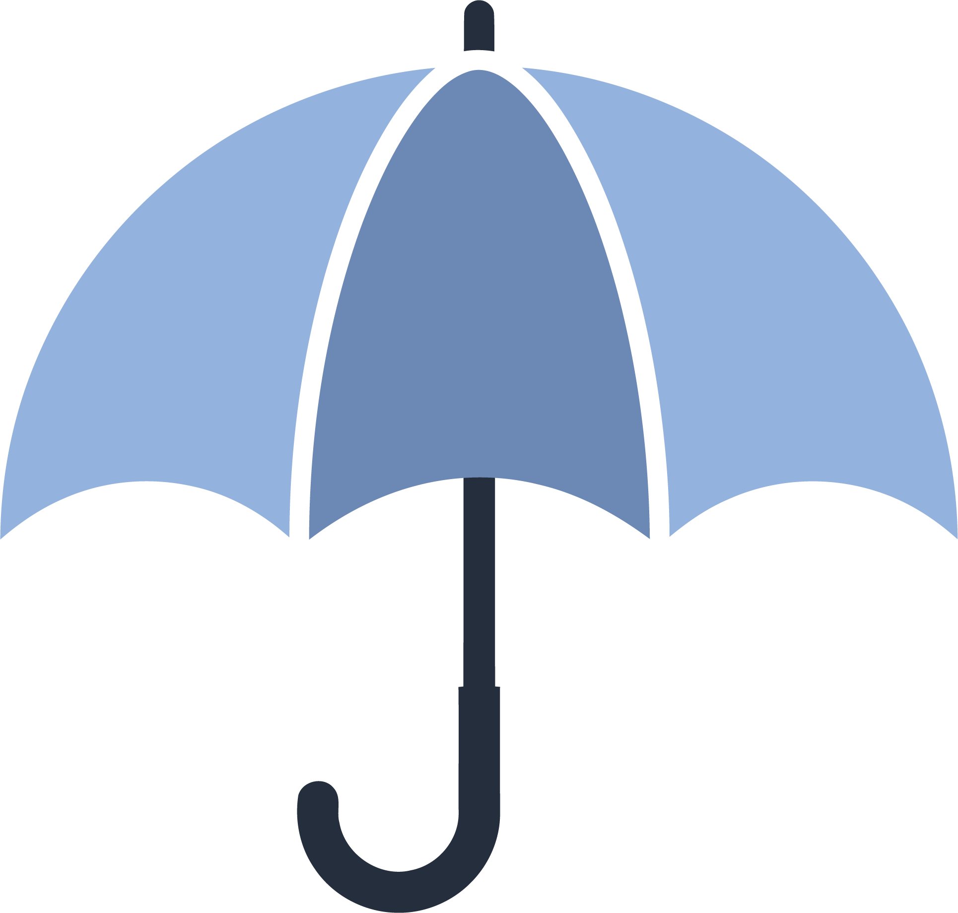 A simple umbrella illustration representing a collaborative approach to therapy.