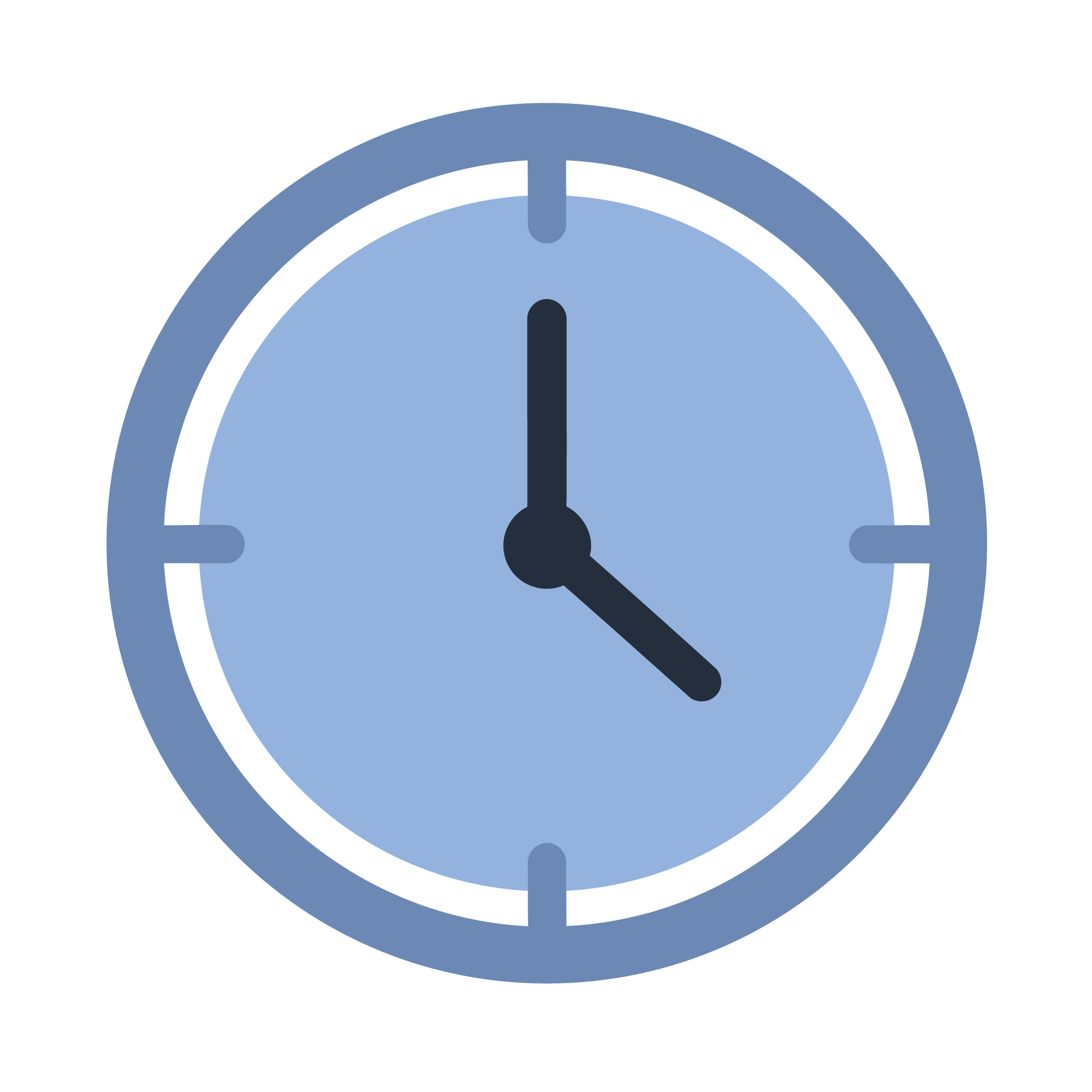 A simple graphic if a clock representing a flexible schedule.