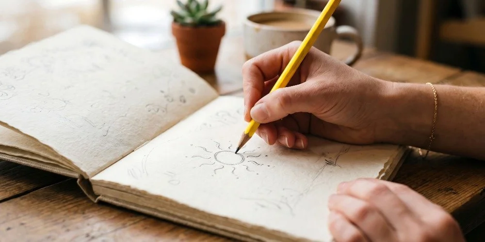 Art journaling to support meantal health and well-being