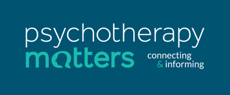 Logo for Psychotherapy Matters with the tagline 'Connecting & Informing' on a teal background.