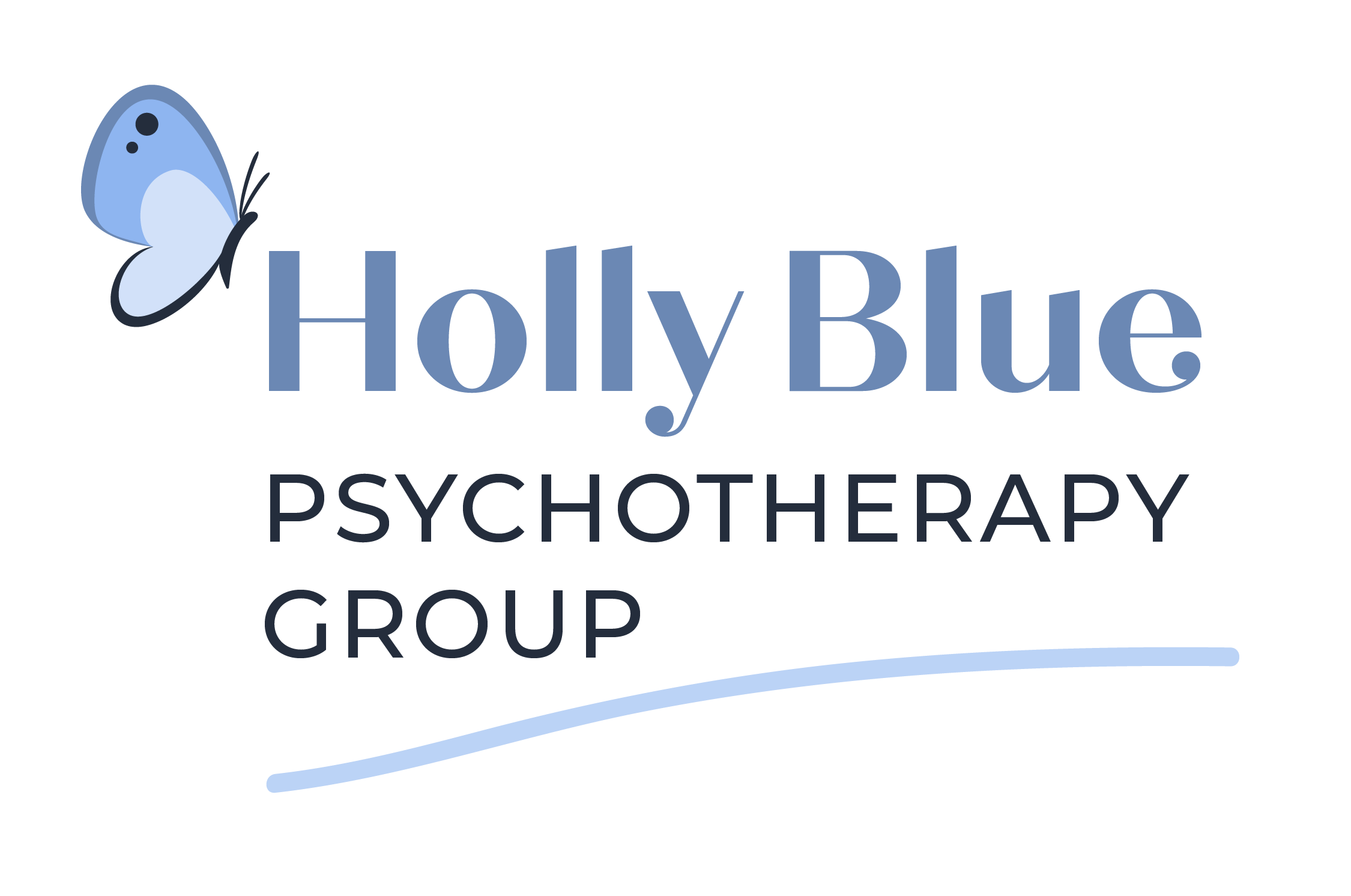 Holly Blue Psychotherapy logo for virtual therapy